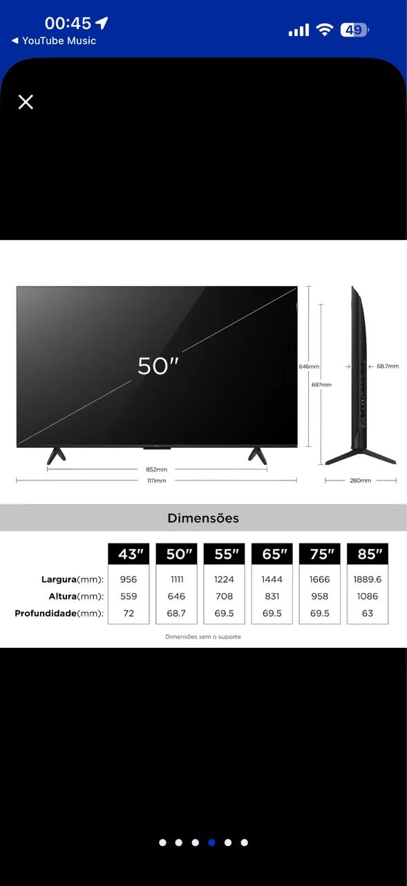 Smart Tv 50 TCL Nova - Foto 2