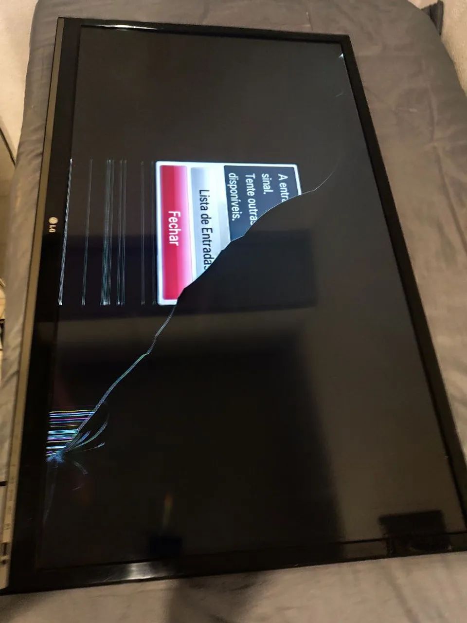 TV LG 42 polegadas tela quebrada