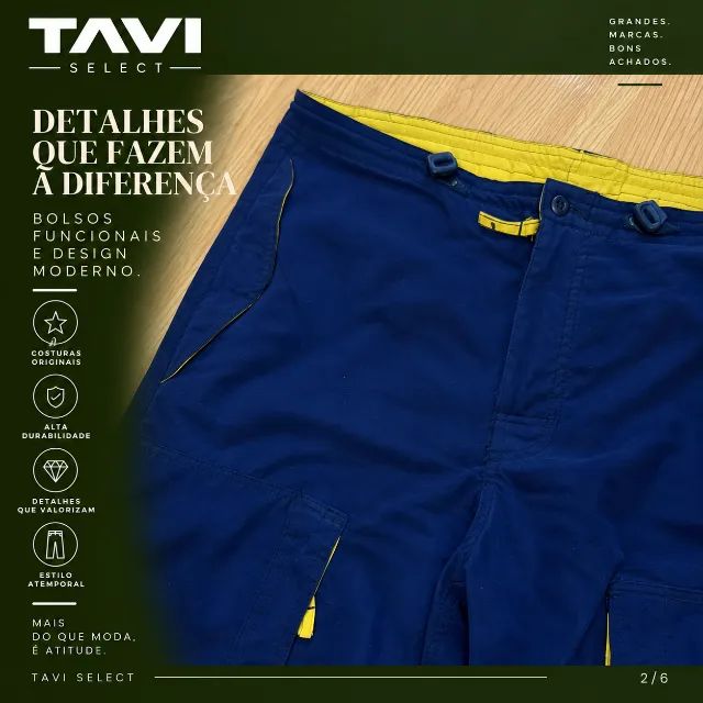 Calça GAP Cargo Azul-Marinho - M - Foto 2
