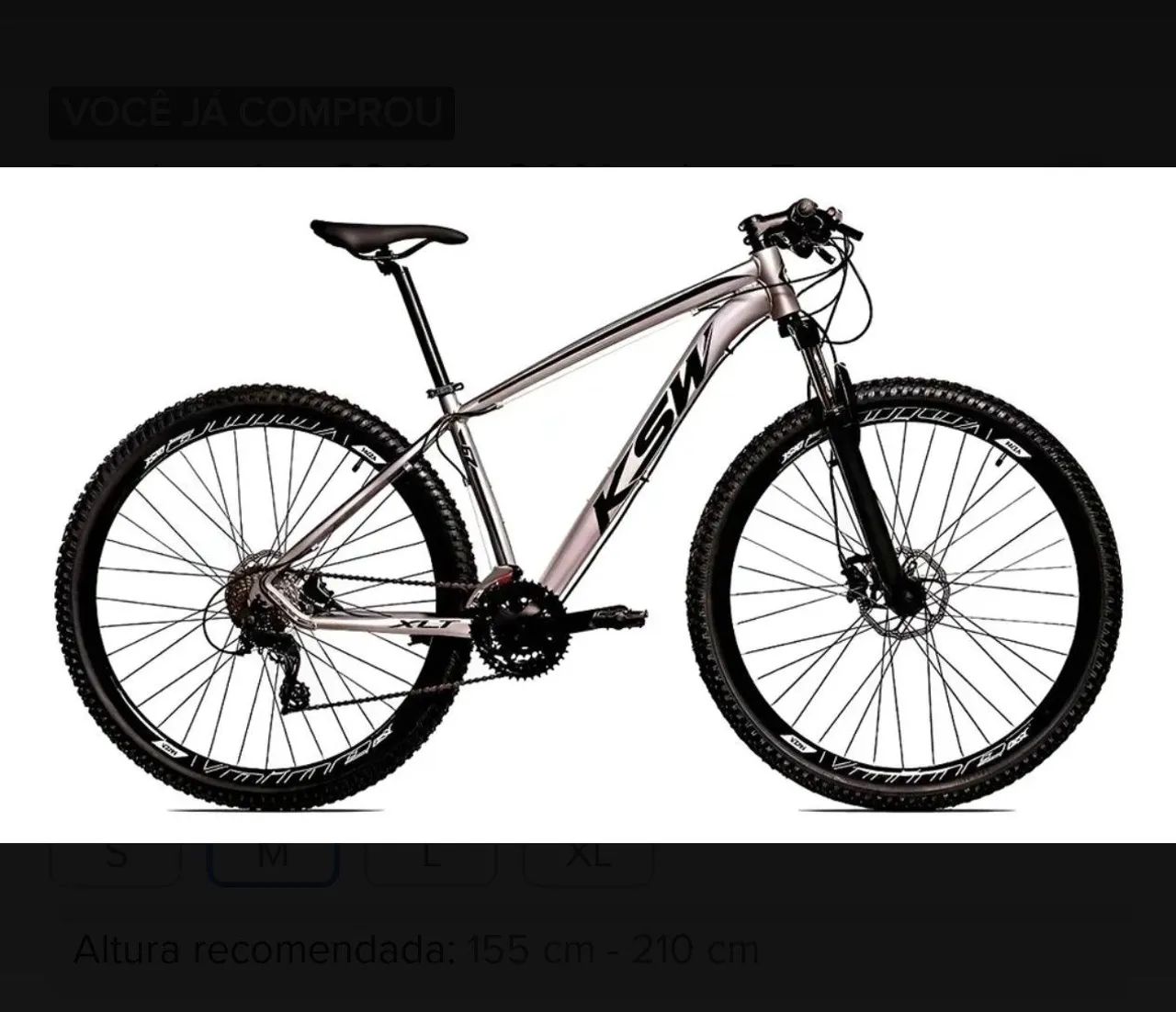 Bicicleta KSW Aro 29 - freio hidráulico