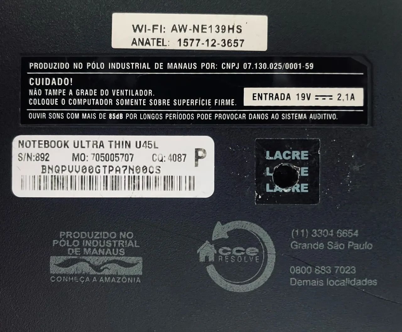 Notebook CCE Ultra Thin U45L - 14? - 4GB RAM - HD 500GB - Foto 3