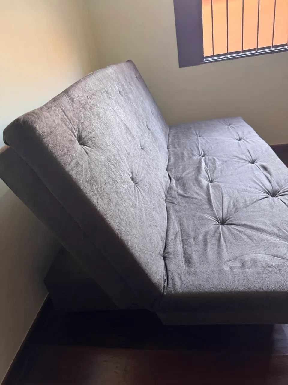 Sofá cama dobrável em suede  - Foto 4