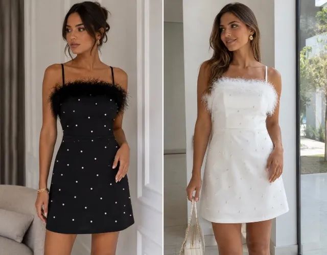 Vestido pluma
