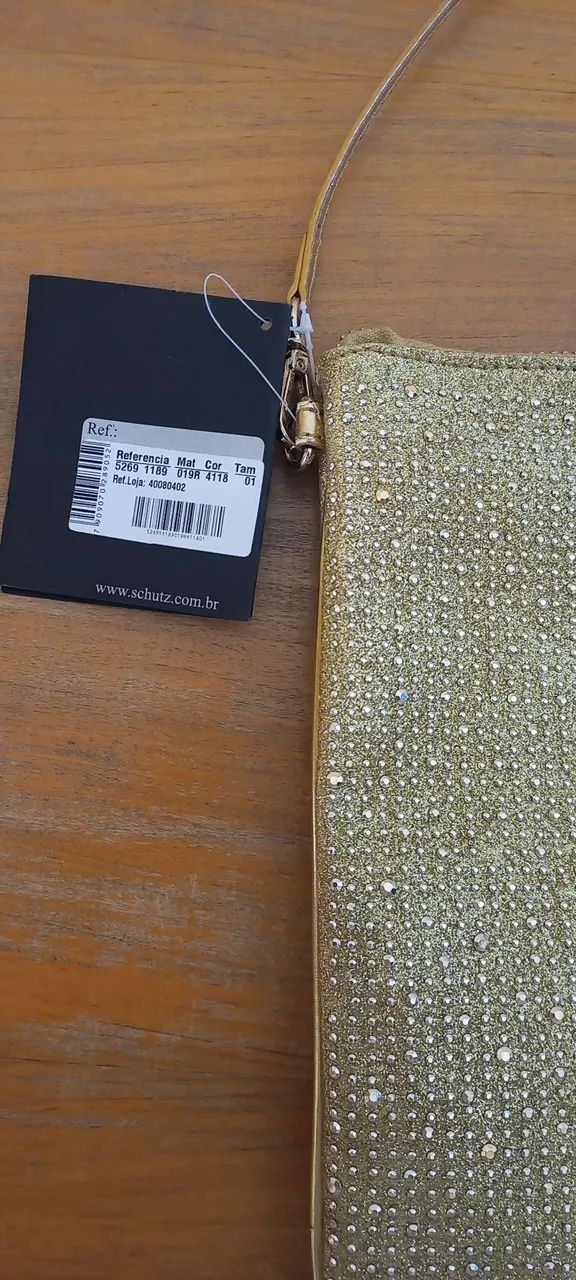 Bolsa schutz dourada - Foto 4