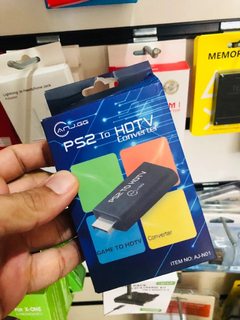 Conversor PS2 áudio e vídeo AV para Cabo HDMI