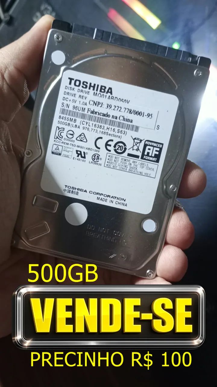 HD TOSHIBA 500GB NOREBOOK