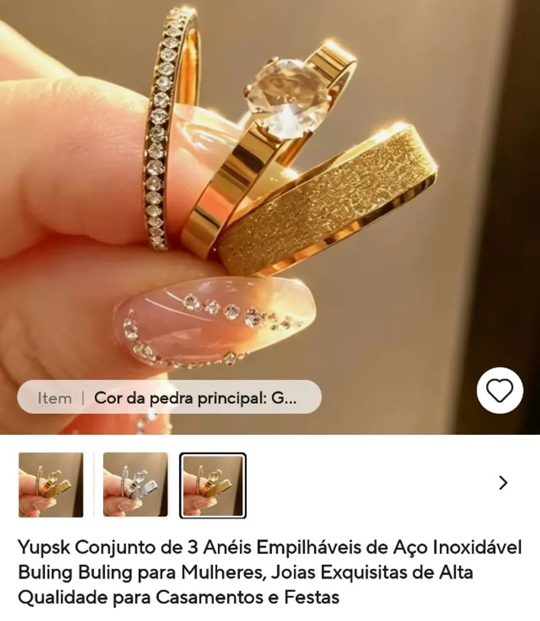Anel feminino 