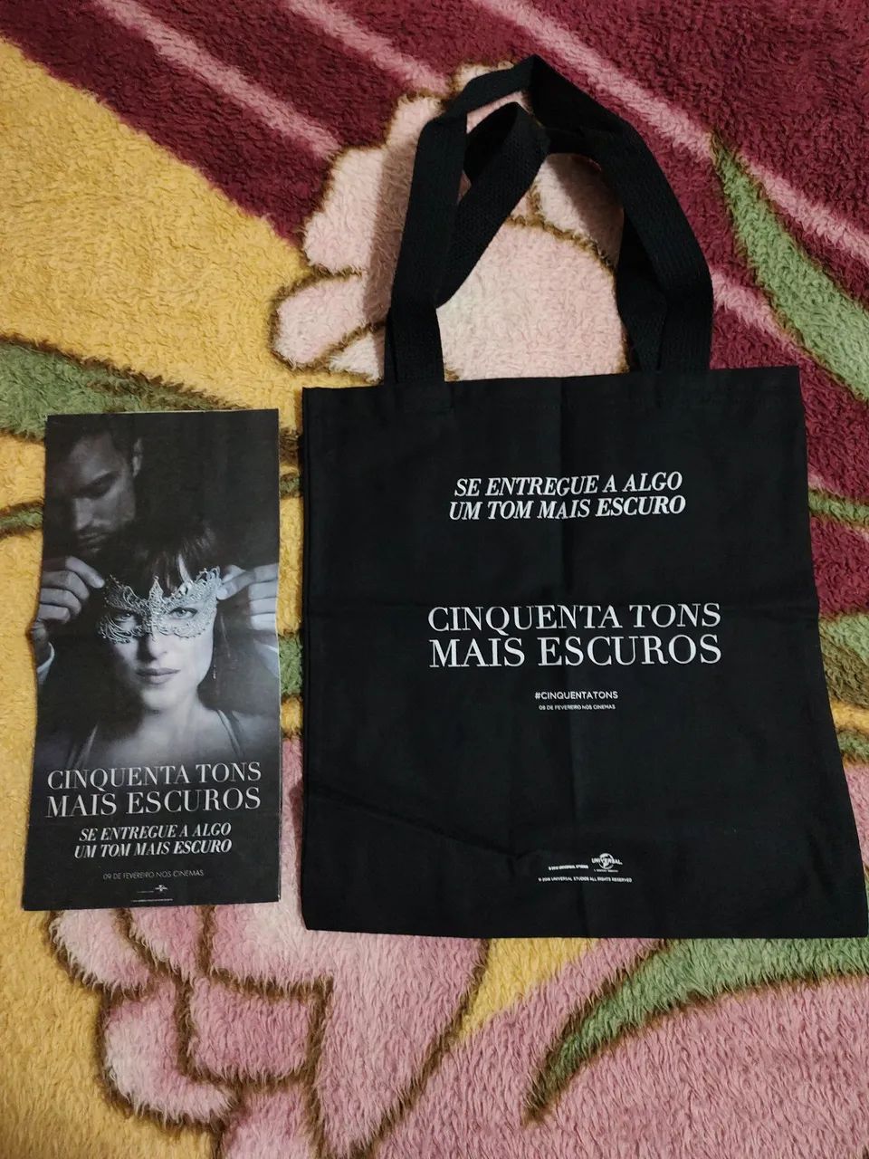 Bag + Saco de Pipoca Personalizada Cinquenta Tons Mais Escuros