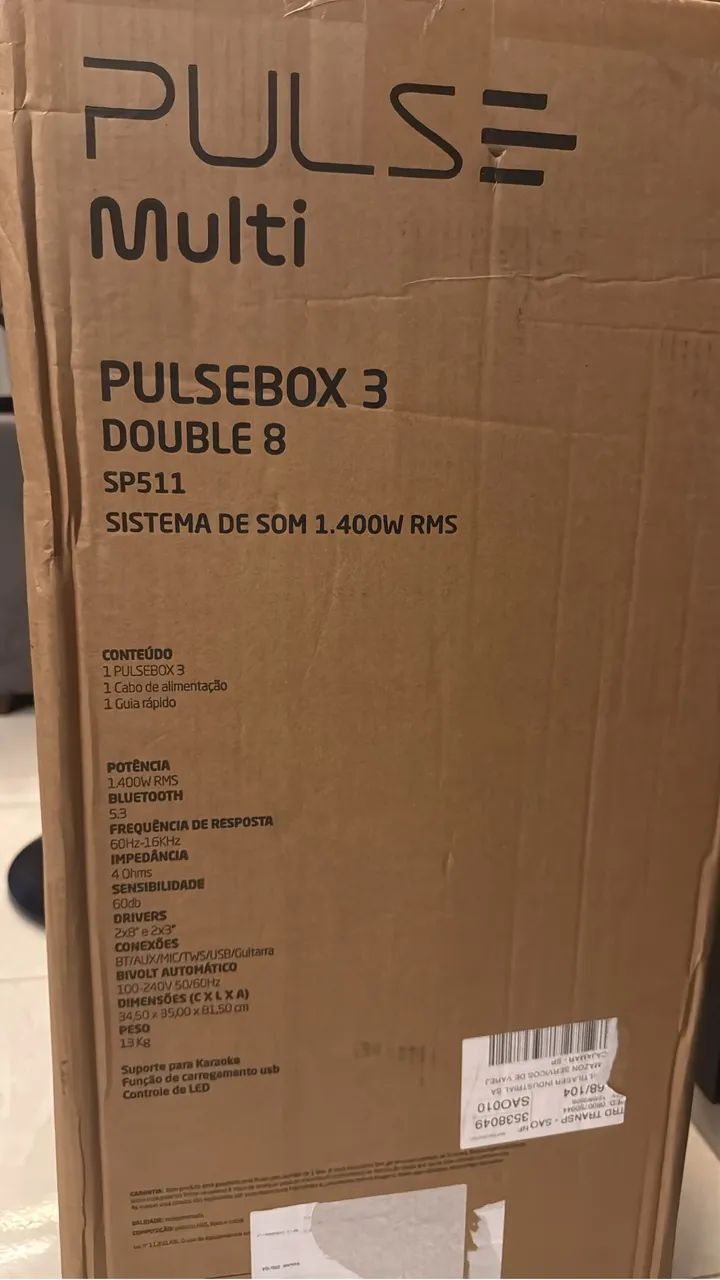Caixa de Som Pulsebox 3 1400watts SP511 - Foto 2