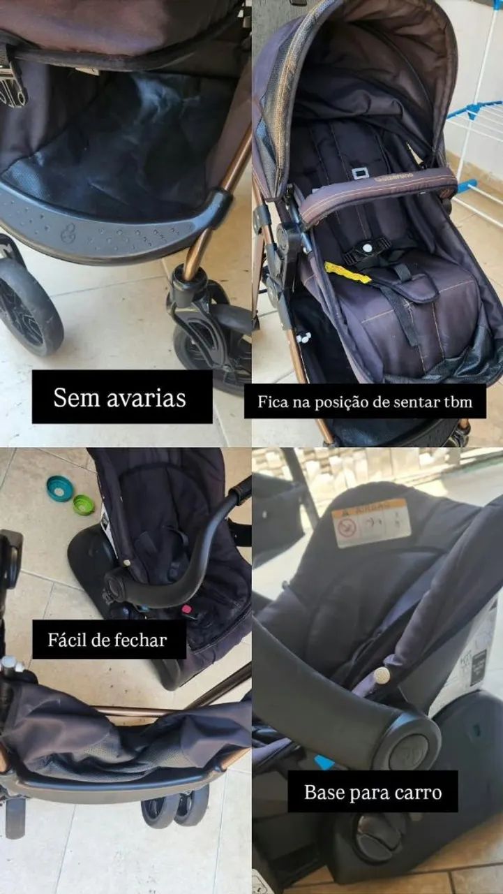 Carrinho de bebê + bebê conforto 