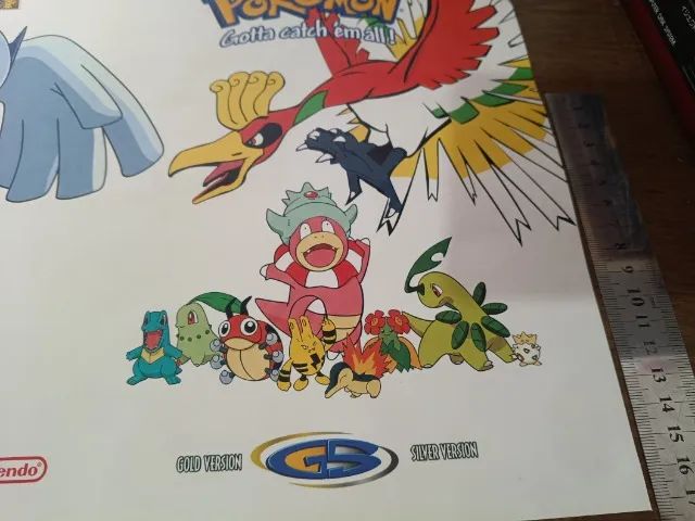 Material de divulgação POKÉMON GOLD & SILVER original - Foto 3