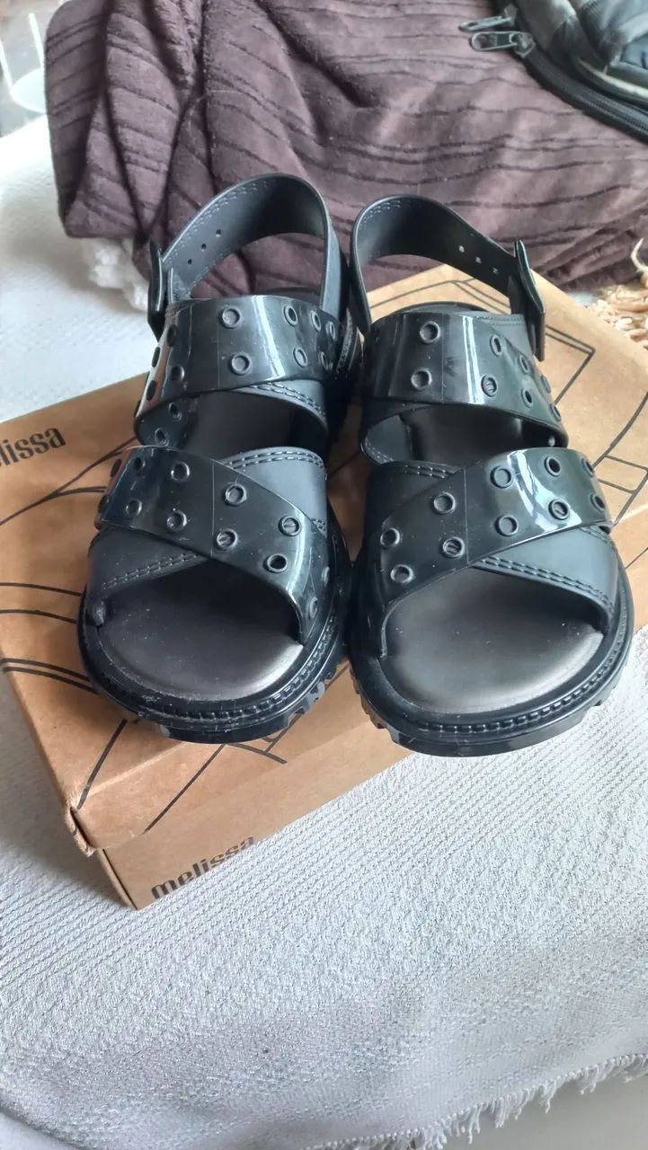 Melissa Lock Sandal 37 preta - Foto 4