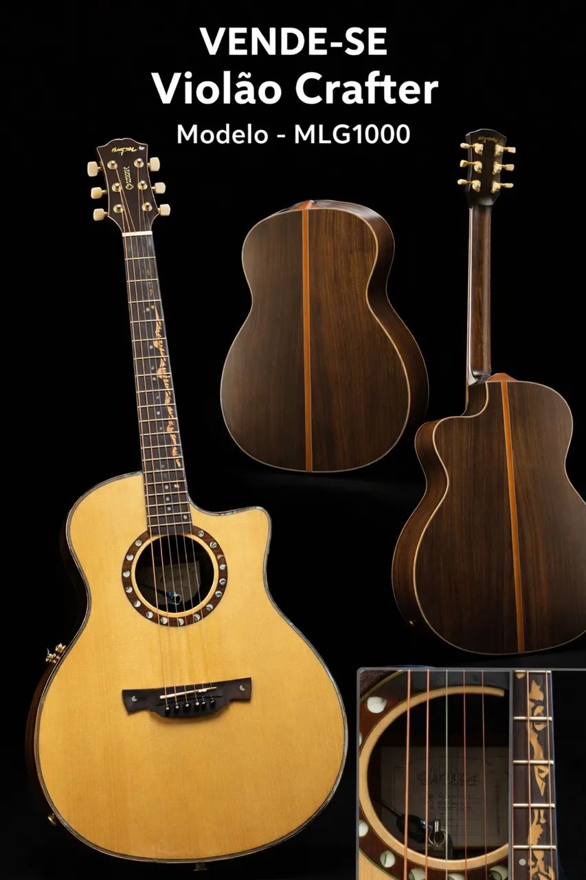 Violão crafter modelo Mig 1.000 Edição limitada.
