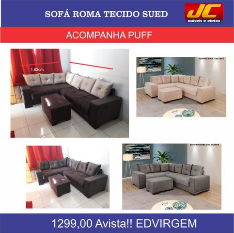 Sofá roma tecido sued