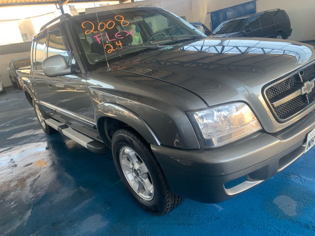 S10,C.DUPLA,FLEX,2008,CINZA,COMPLETA.