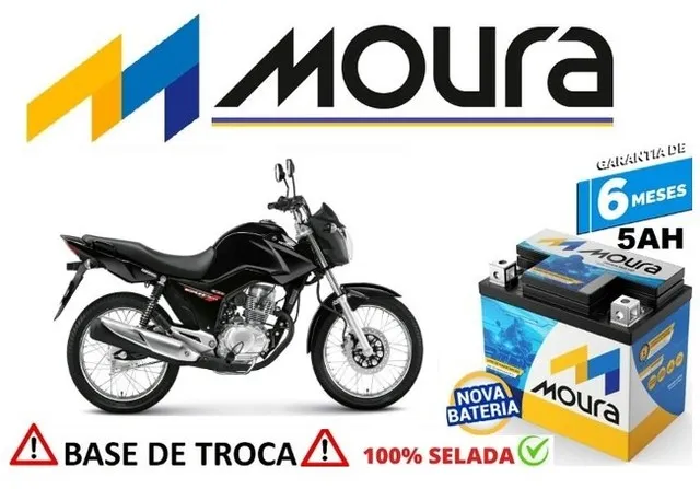 Bateria Moura 5Ah Honda Fan 2014