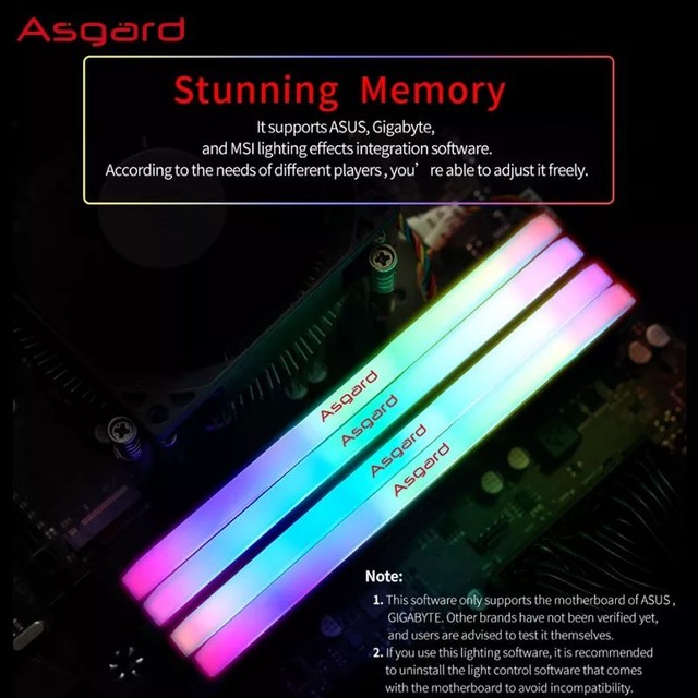 Memória Asgard RGB 16Gb (8x2) 3200MHz - Novo & Lacrado! - Foto 3