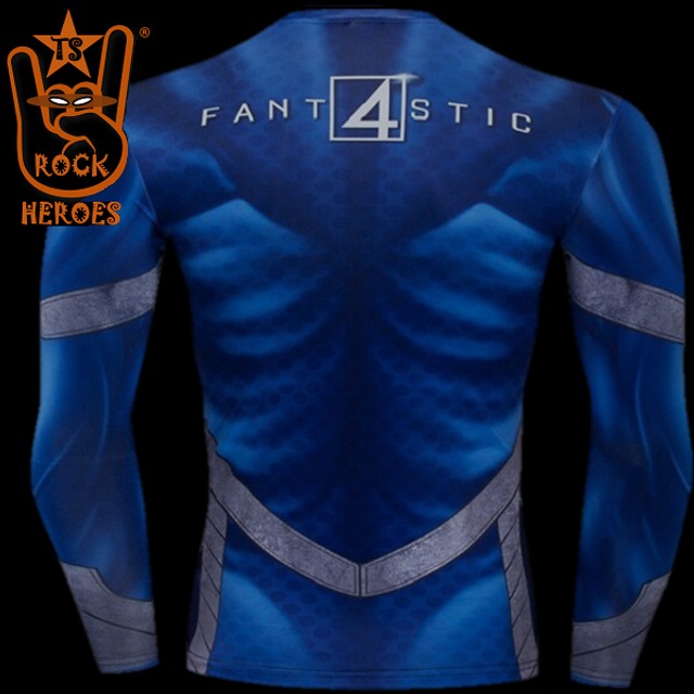 Camisa de Compressão Quarteto Fantástico Manga Longa Rashguard Elastano - Foto 3