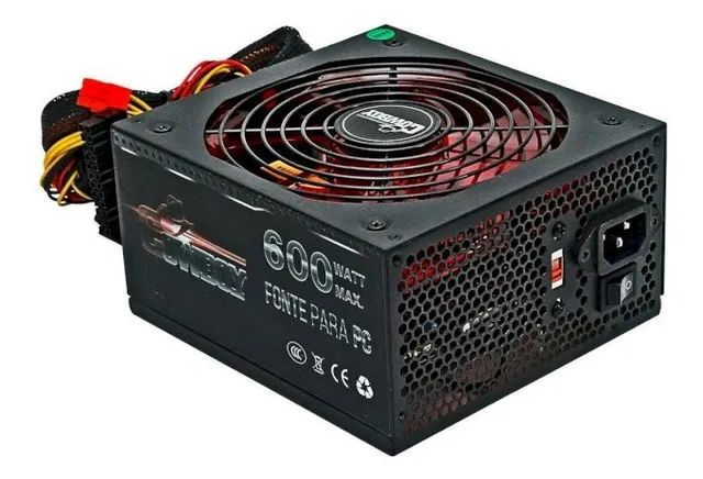 (NOVO) Fonte para Pc ATX 600W Cowboy - Foto 2