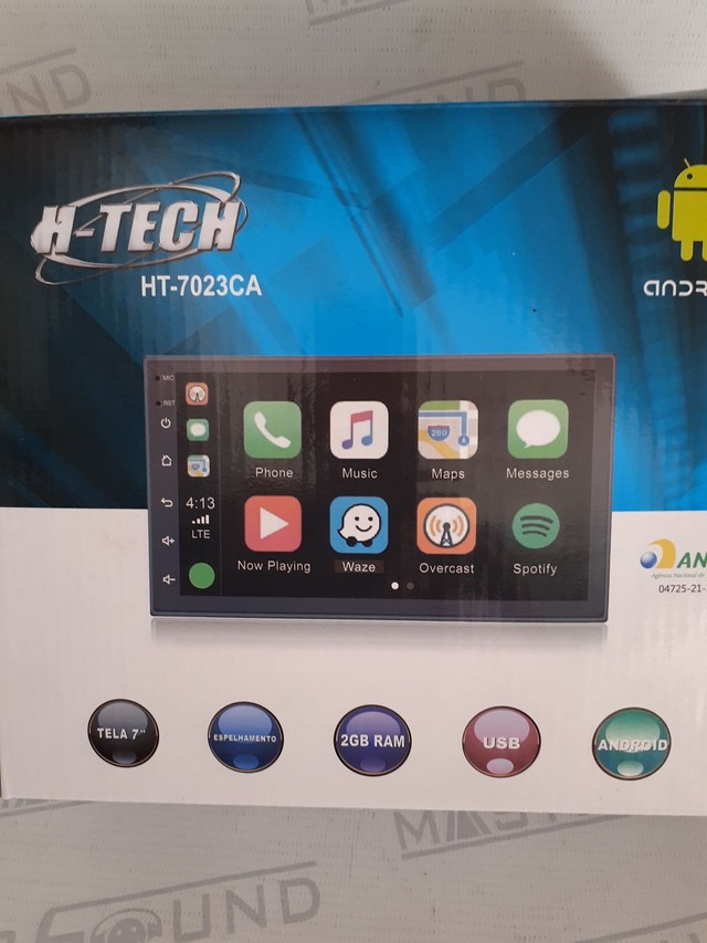 Multimídia. Hi-tech HT-7023CA. Com: gps, usb, carpley e android auto. - Foto 2