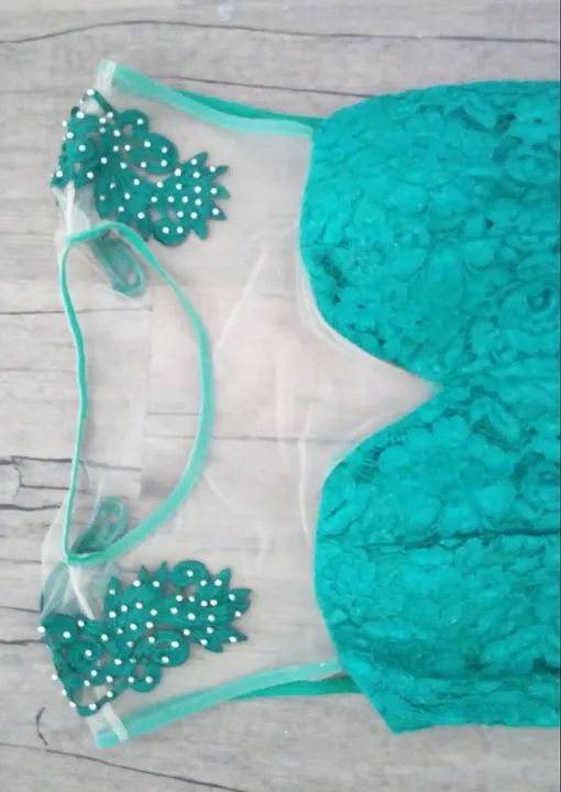 Vestido verde de festa G - Foto 3