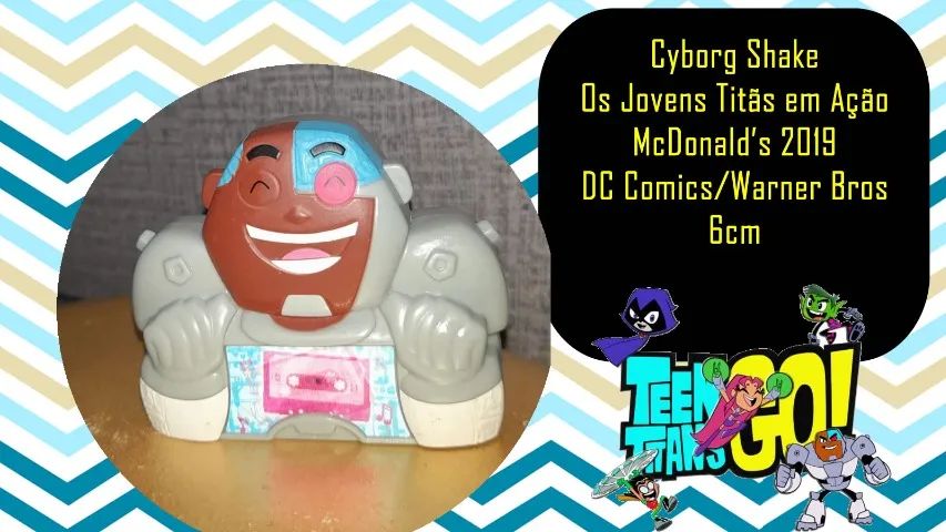 cyborg shake os jovens titãs em ação mcdonalds 2019 dc comics/warner bros