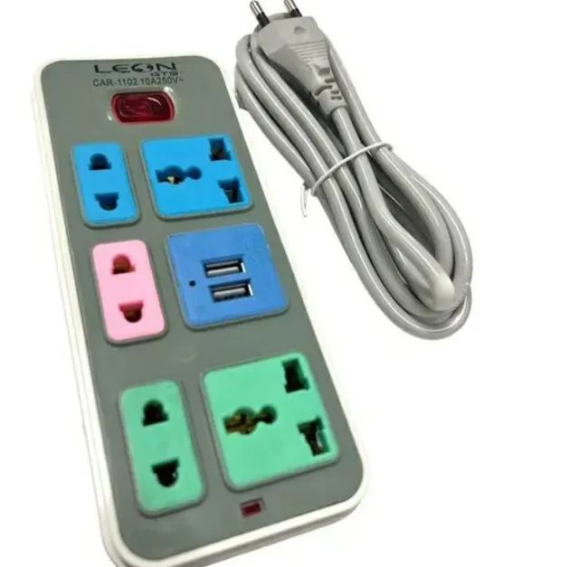Extensão Elétrica 5 Tomadas Régua Universal 2 Usb - Foto 5