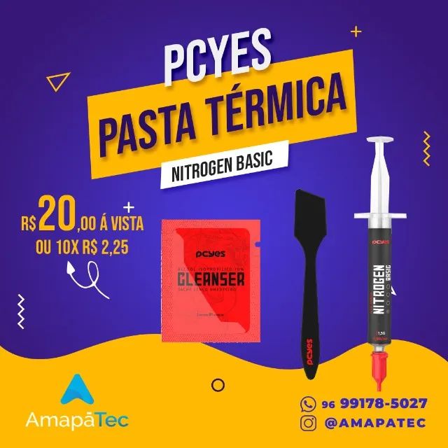 Pasta Térmica PCYES Nitrogen Basic 1,5g Cinza