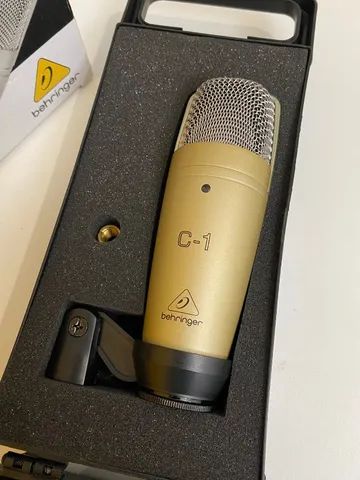 Microfone Behringer C-1 Condensador Cardióide Dourado + Pop filter - Foto 2