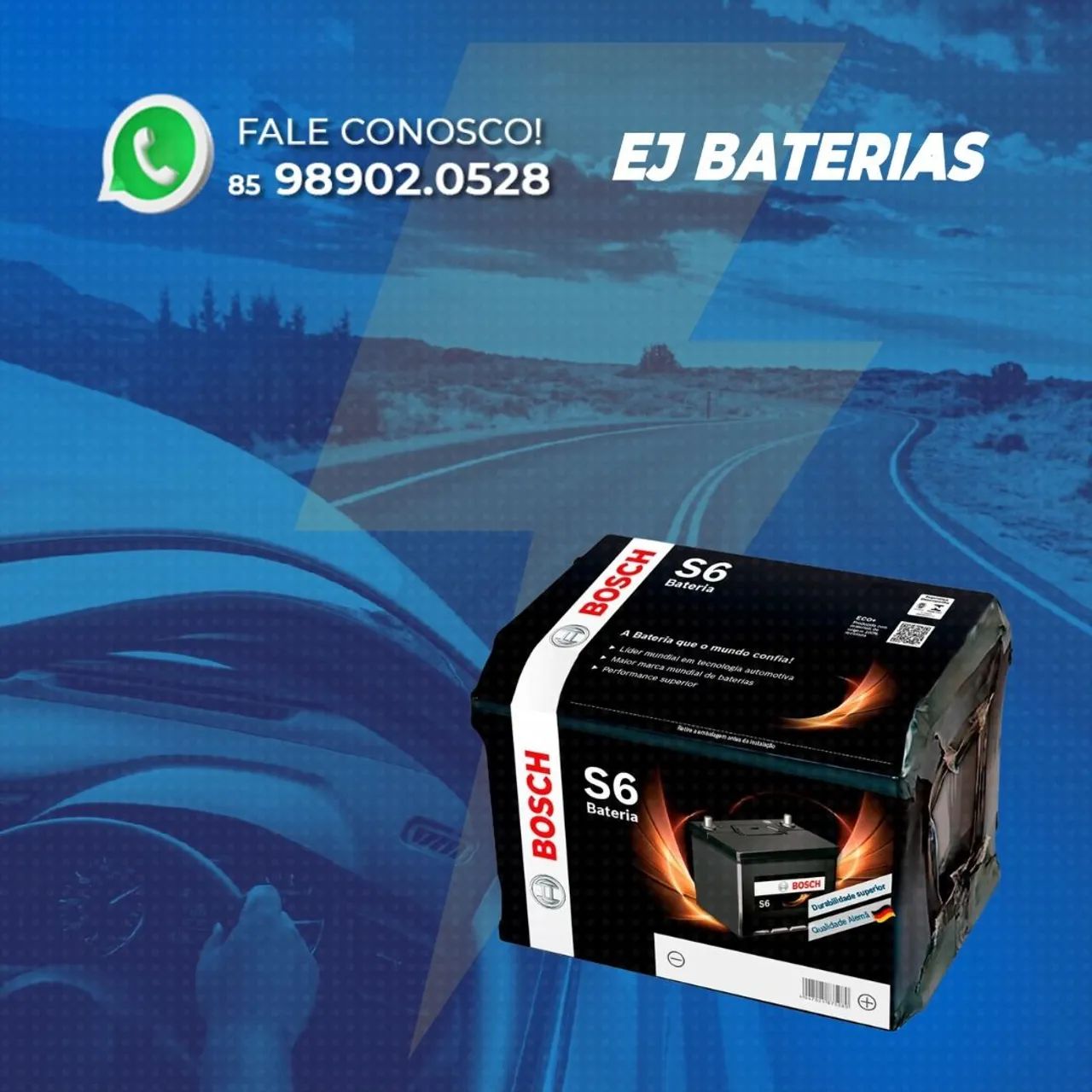 Bateria 100 amperes bosch em Fortaleza 
