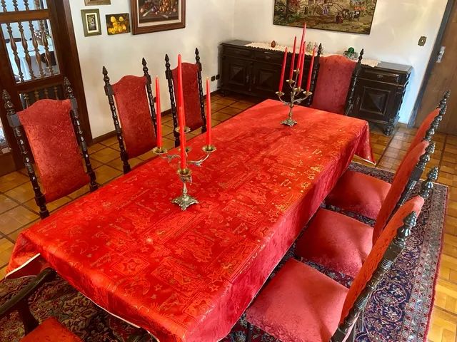 Mesa de Jantar 8 cadeiras anos 70