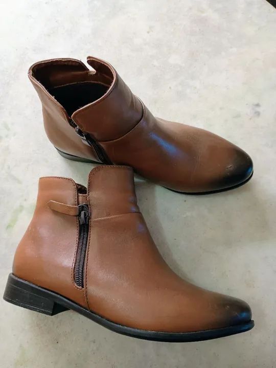 Bota de Couro Marrom - Foto 2