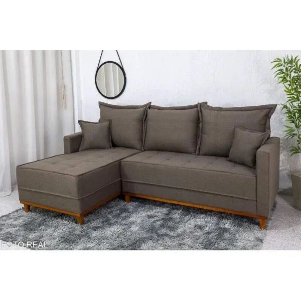 Sofá 3 Lug. Com Chaise Paris Larg. 2.30m Molas Ensacadas rf65 - Foto 4
