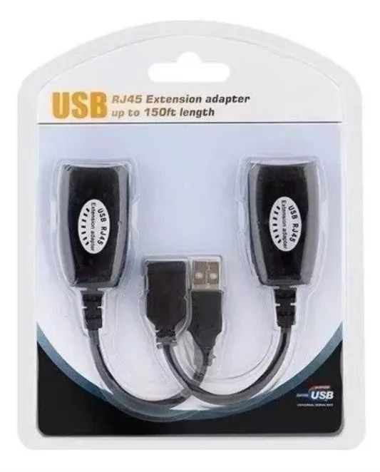 Cabo Extensor USB via Cabo RJ45 Cat5/Cat6 - Até 45 Metros - Foto 3