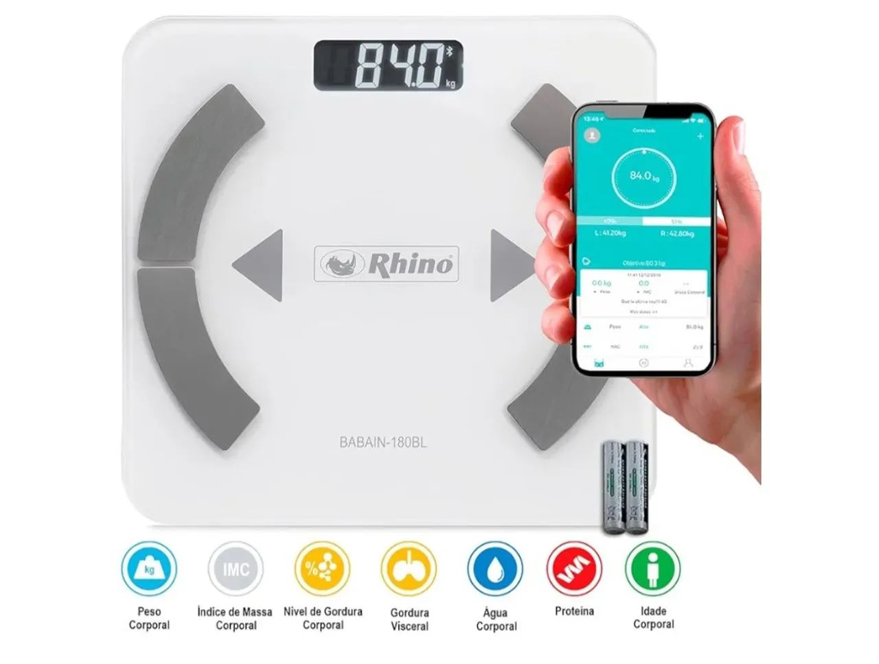 Balança de Bioimpedância Rhino Smart - Foto 3