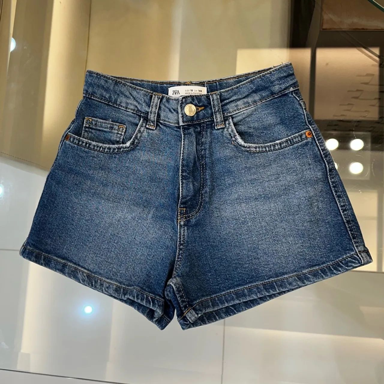 Shorts Jeans Azul Zara Infantil 