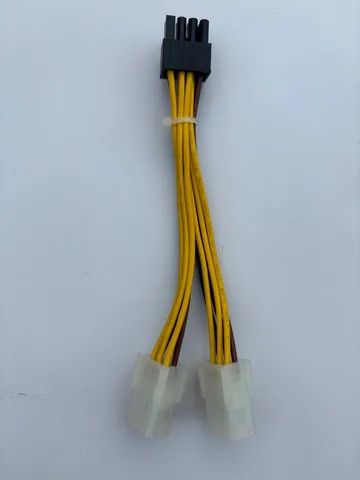 CPU: Cabo de extensão da Fonte- 1x8 p/ 2x6 pinos- lote c/ 7 unidades - Foto 2