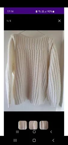 Blusa de lã tricô 