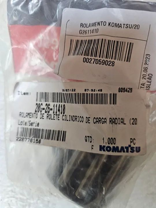 Escavadeira komatsu pc200 rolamento agulha novo original 20G2611410 - Foto 2