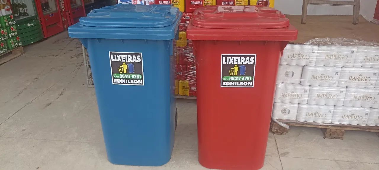 Lixeiras.   1.000    860. 700  240 e 120 litros