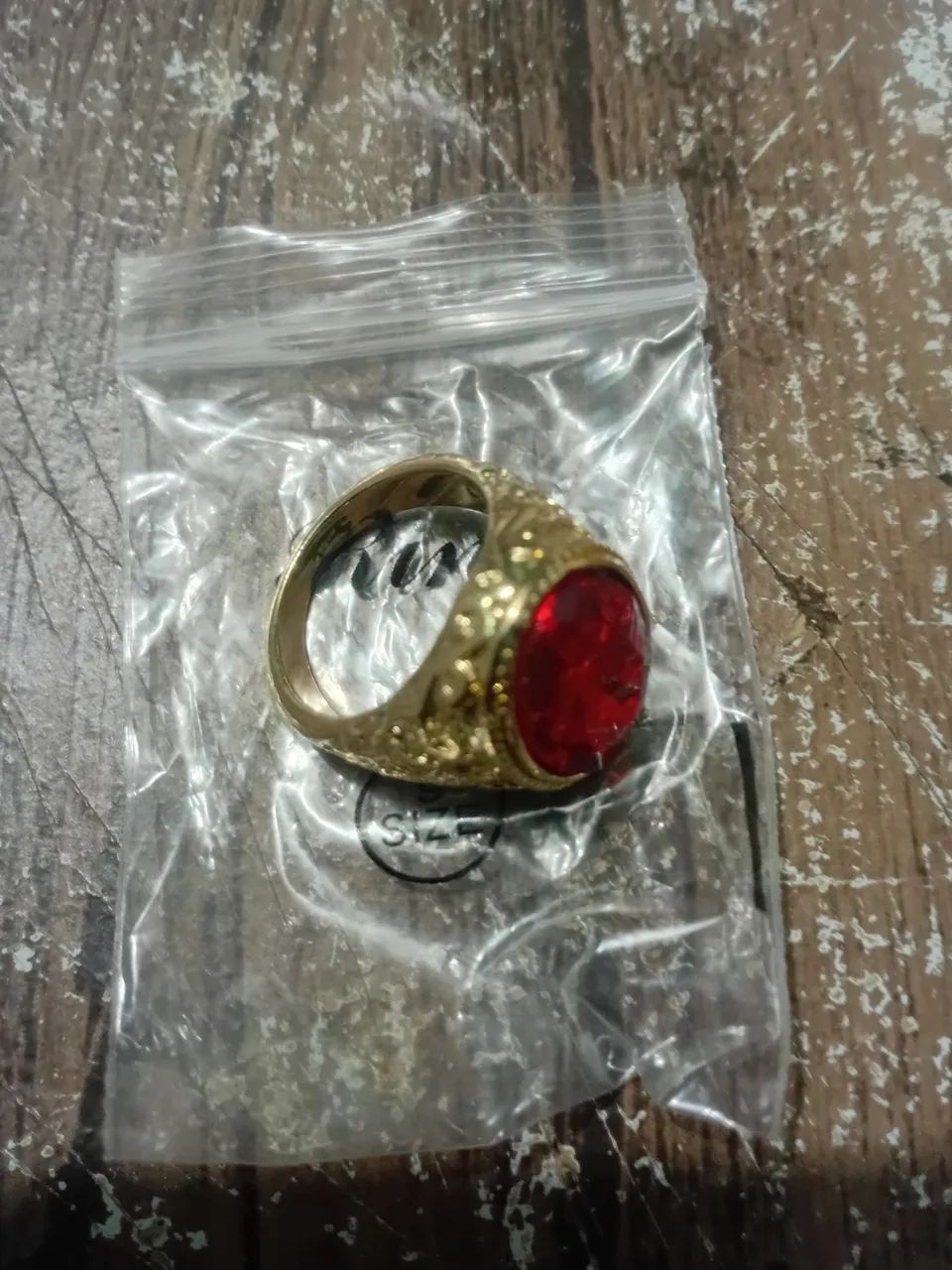 Anel masculino dourado com prata*novo*! - Foto 2