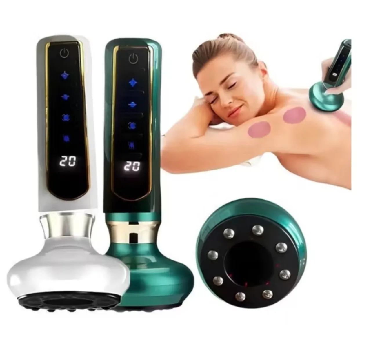 3 in 1 massageador ventosa e infravermelho 