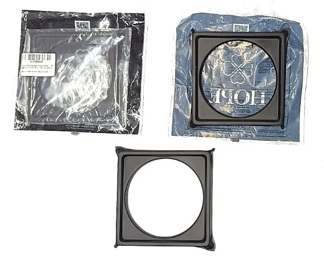Grelha Drenagem Hope Metais 11cm x 11cm Preto Fosco Black Matte - Kit com 03 peças