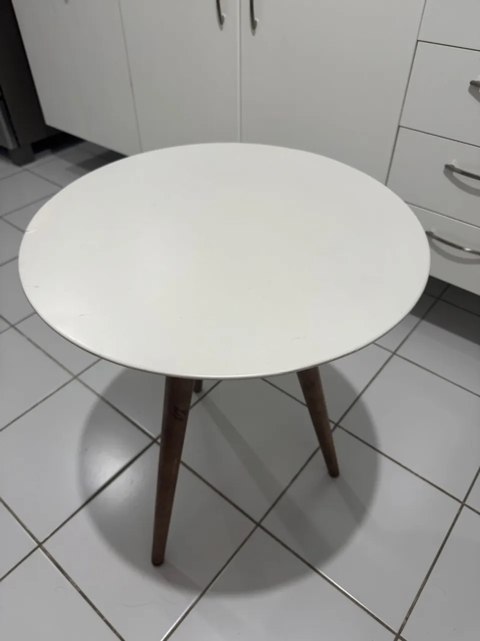 MESA DE CANTO LISBOA M OFF WHITE / CASTANHO