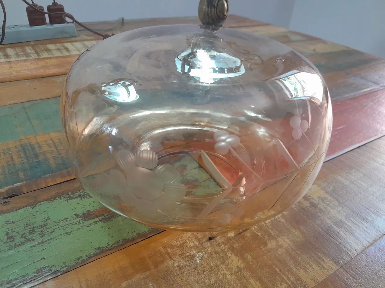 Par de Abajures Vintage em Bronze - Foto 6