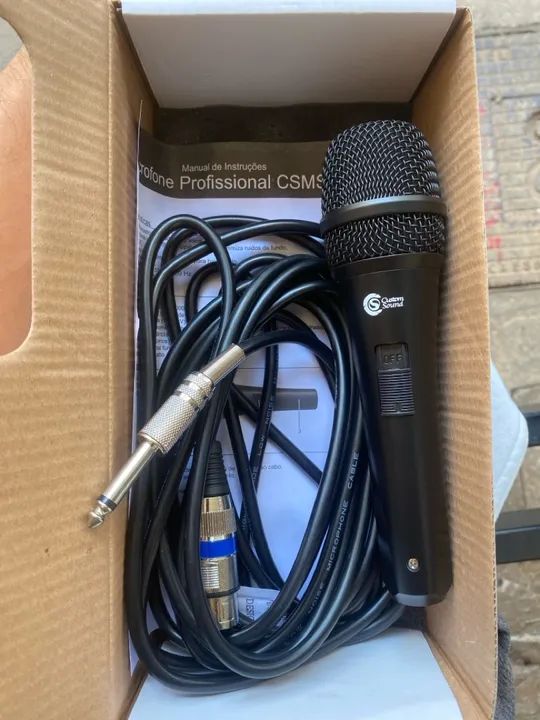 Microfone Custom Sound Csms 835 Preto Dinâmico