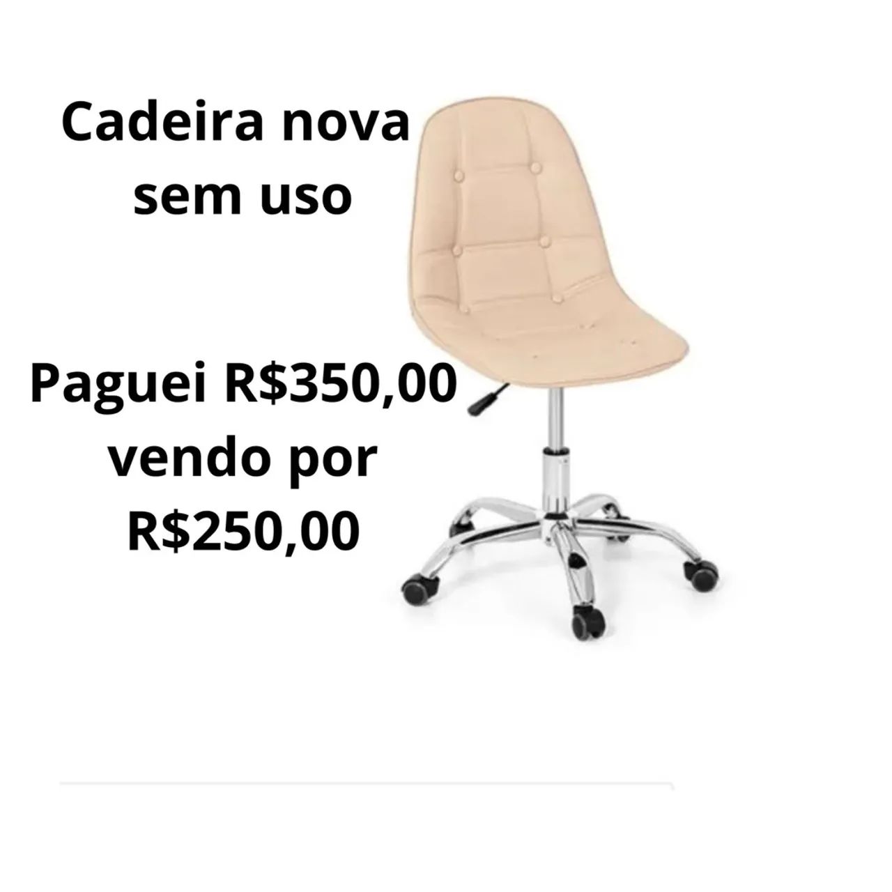 Cadeira de Escritório Giratória - Nova sem Uso!