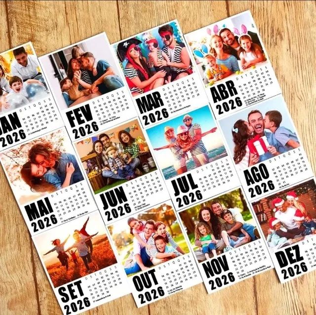Calendário Polaroid com foto 64706224759937122