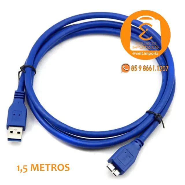Cabo USB 3.0 para HD Externo1,5m CB949 - Foto 2