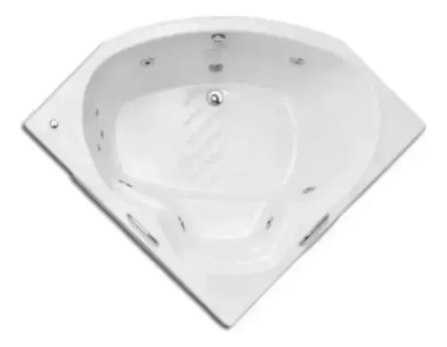 Banheira Canto Dupla Teresópolis Hidromassagem 1.35x0.50 Branco
